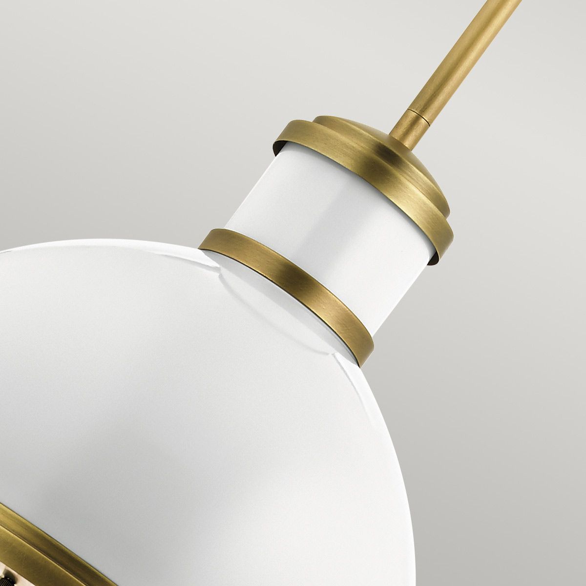 Tollis Pendant Light Natural Brass & White - QN-TOLLIS-P-NBR