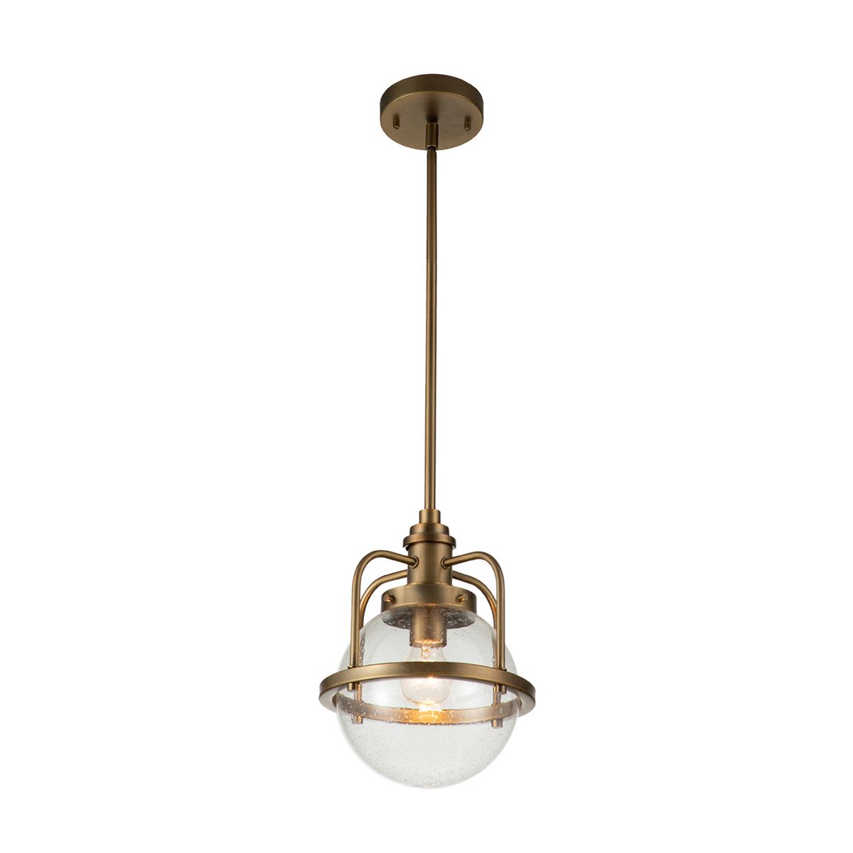 Triocent Pendant Light Natural Brass & Clear - QN-TRIOCENT-P-NBR