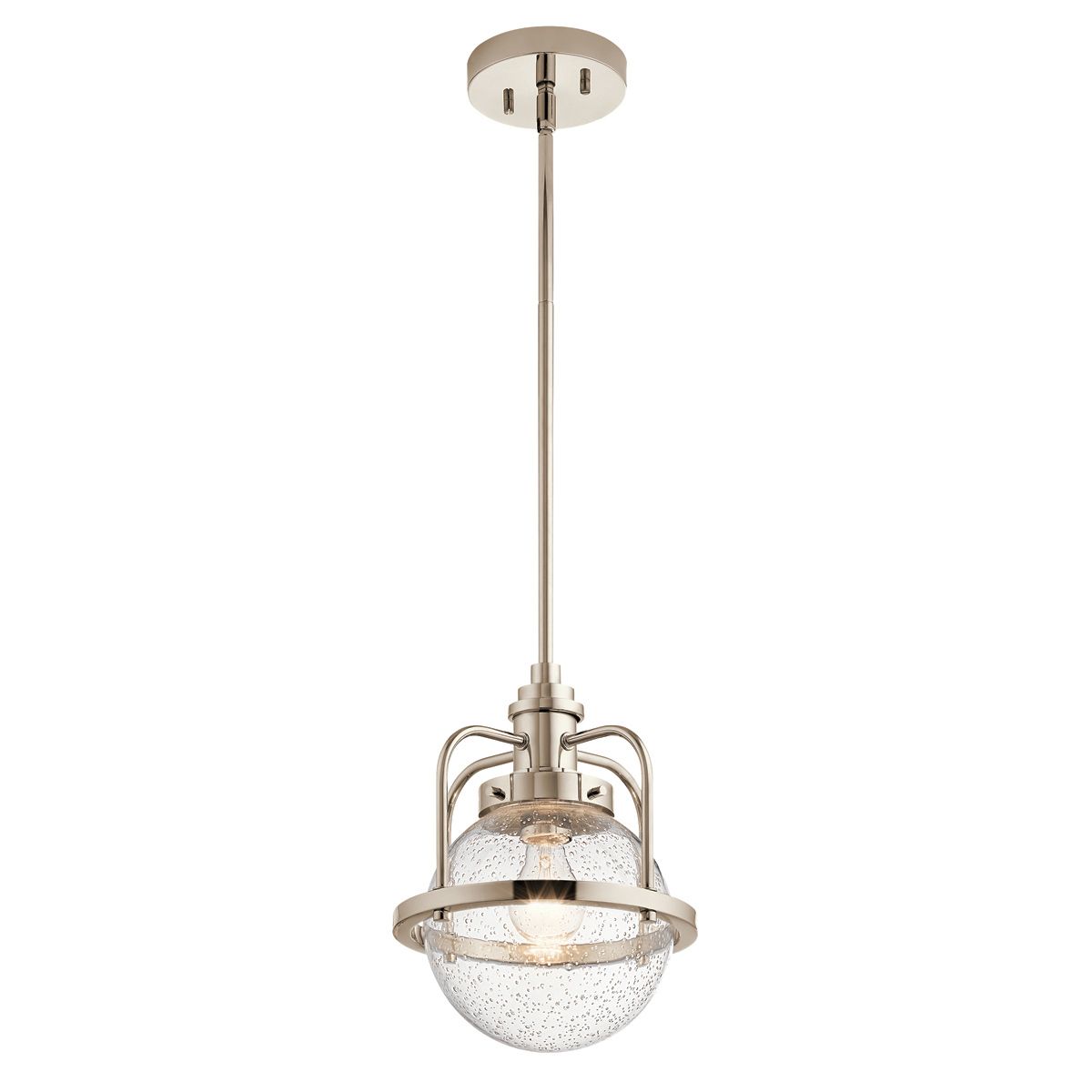 Triocent Pendant Light Polished Nickel & Clear - QN-TRIOCENT-P-PN