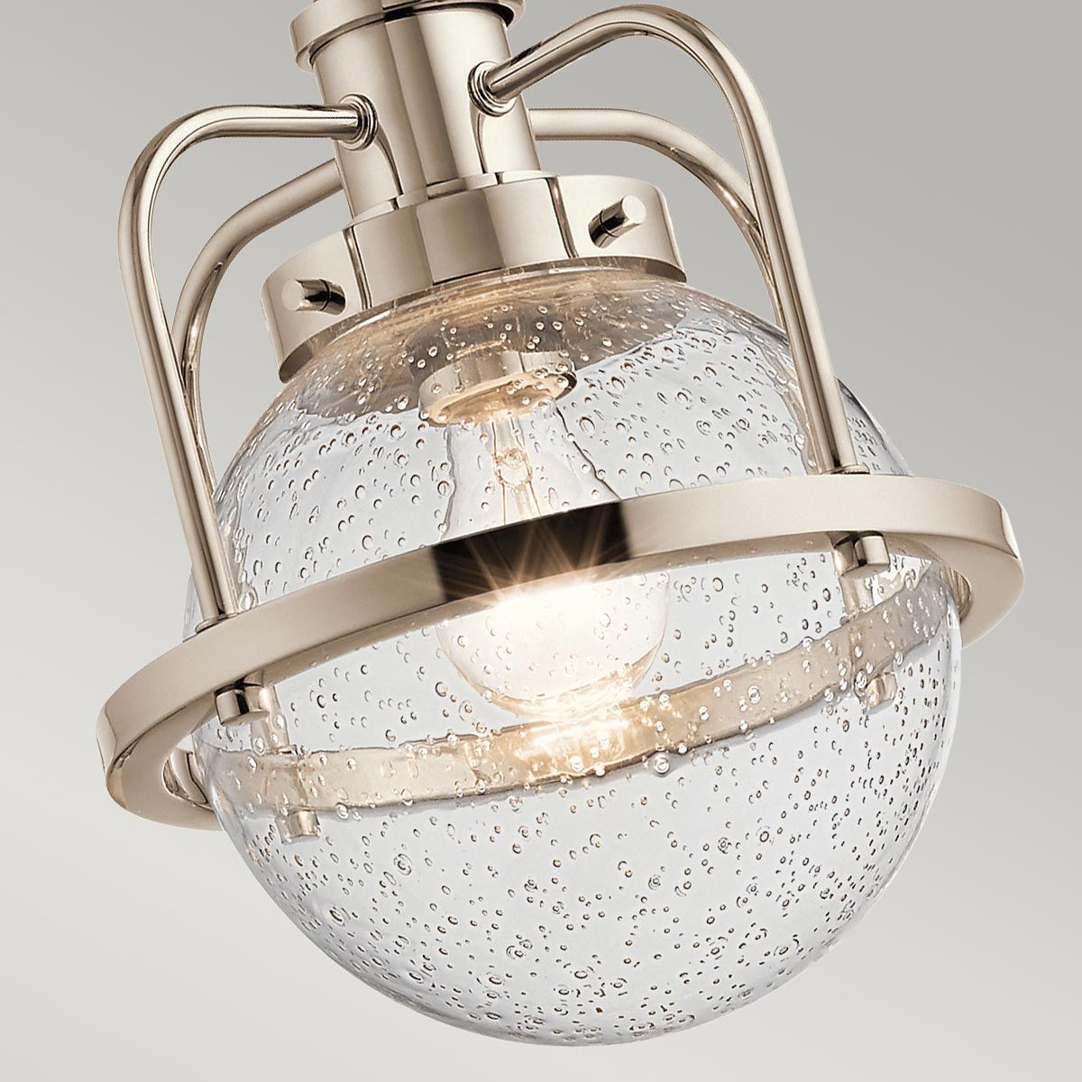 Triocent Pendant Light Polished Nickel & Clear - QN-TRIOCENT-P-PN