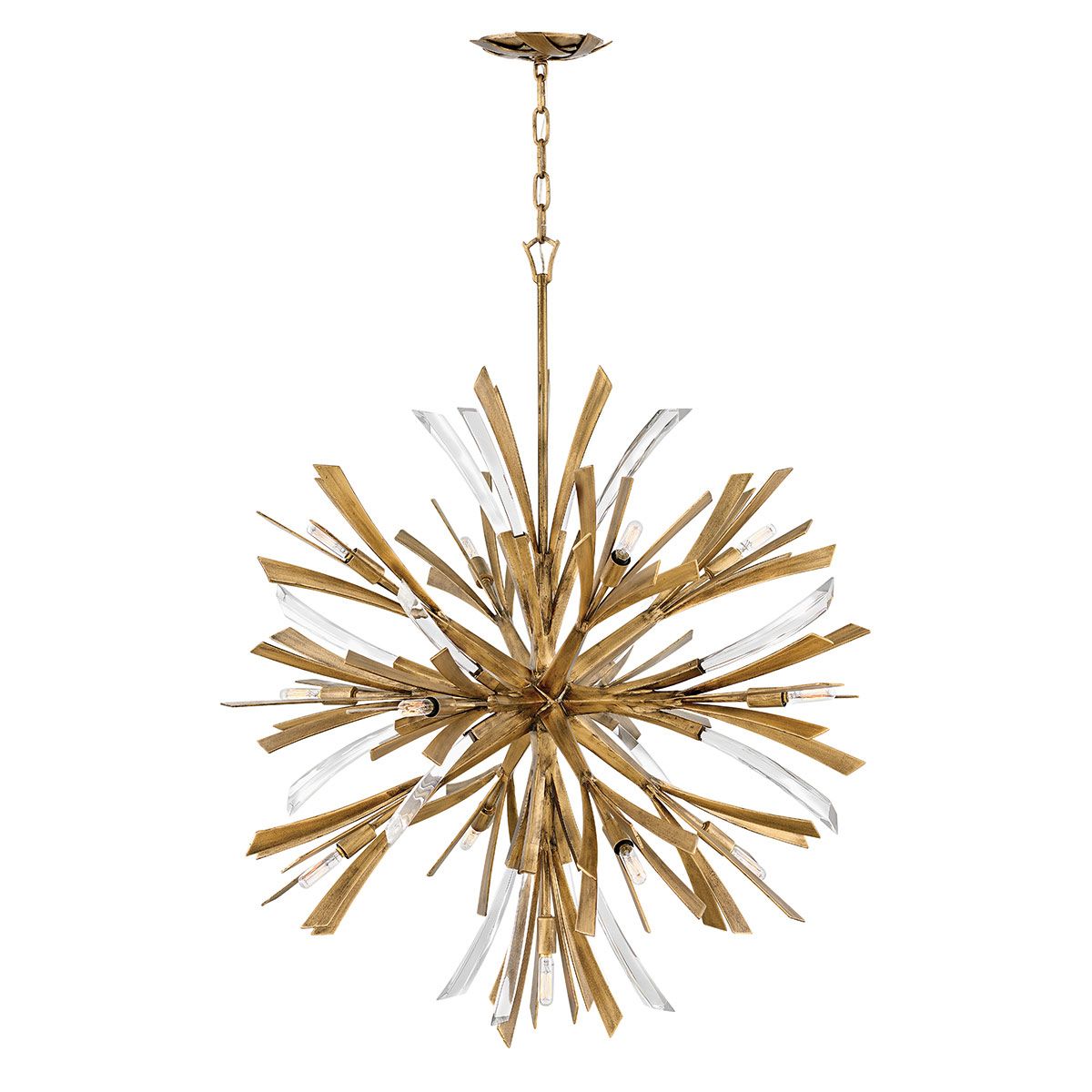 Vida 13 Light Large Pendant Burnished Gold - QN-VIDA-13P-L