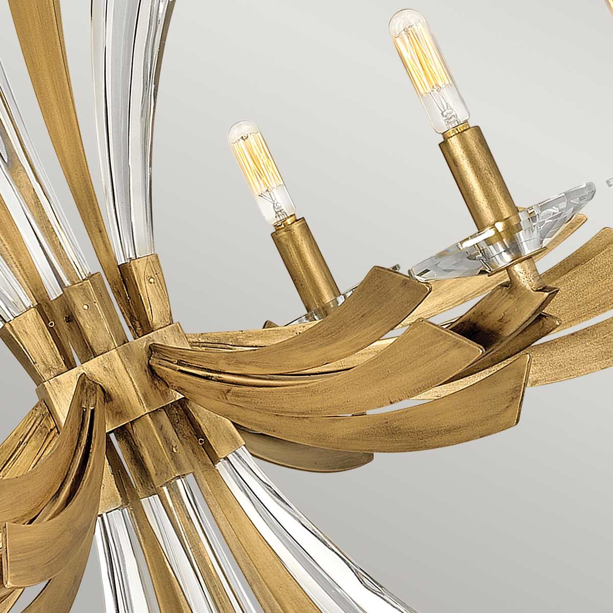 Vida 6 Light Chandelier Burnished Gold - QN-VIDA6