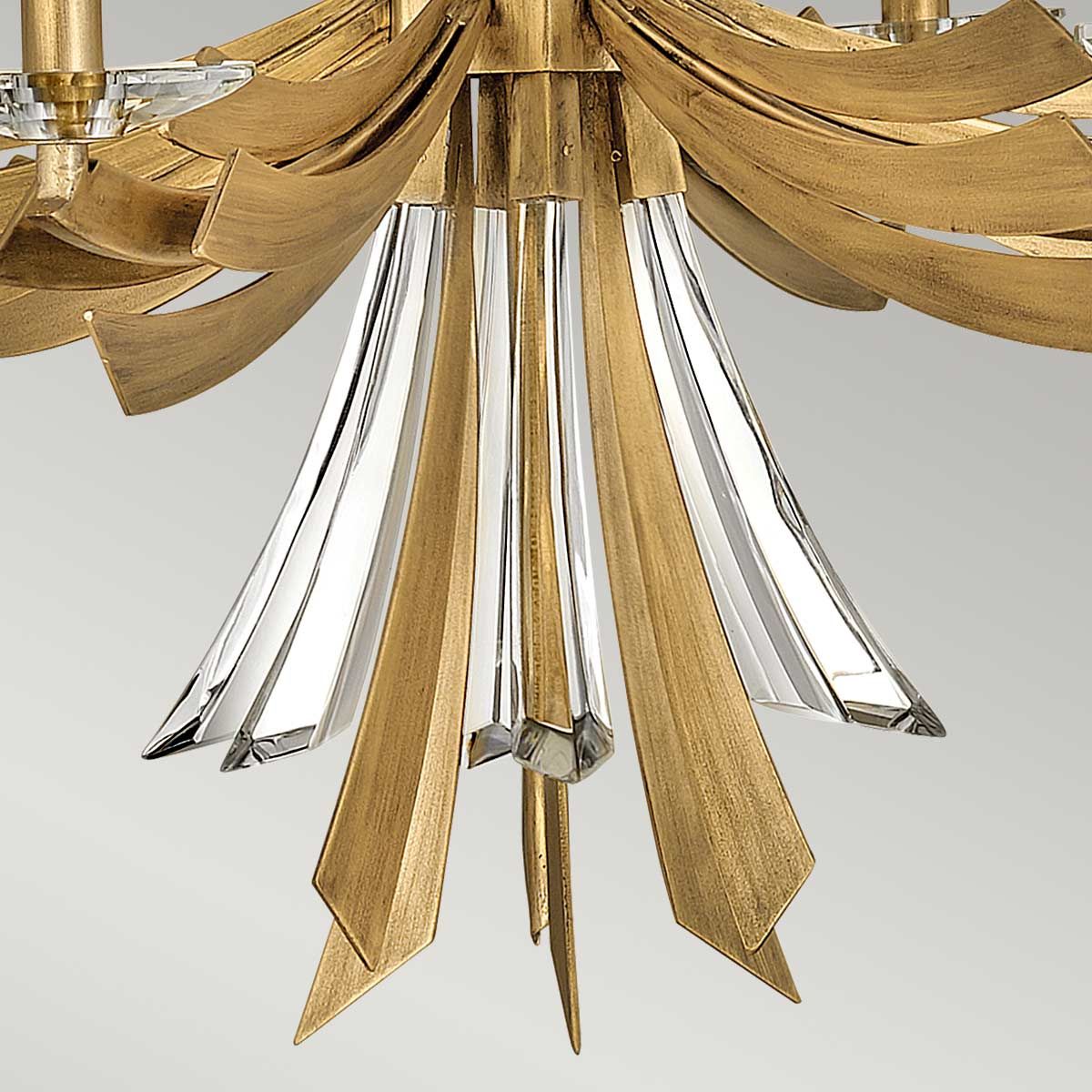 Vida 6 Light Chandelier Burnished Gold - QN-VIDA6