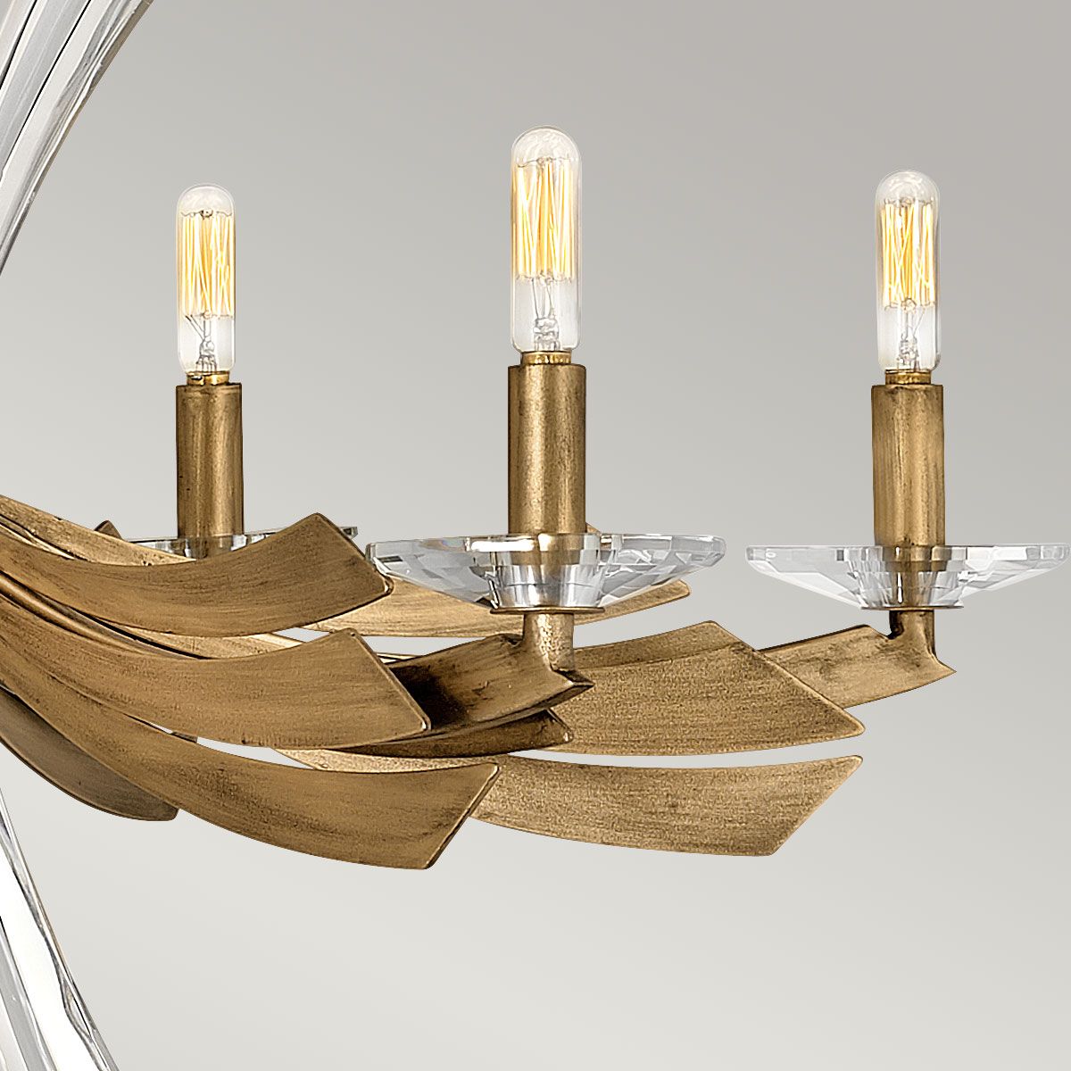 Vida 6 Light Chandelier Burnished Gold - QN-VIDA6