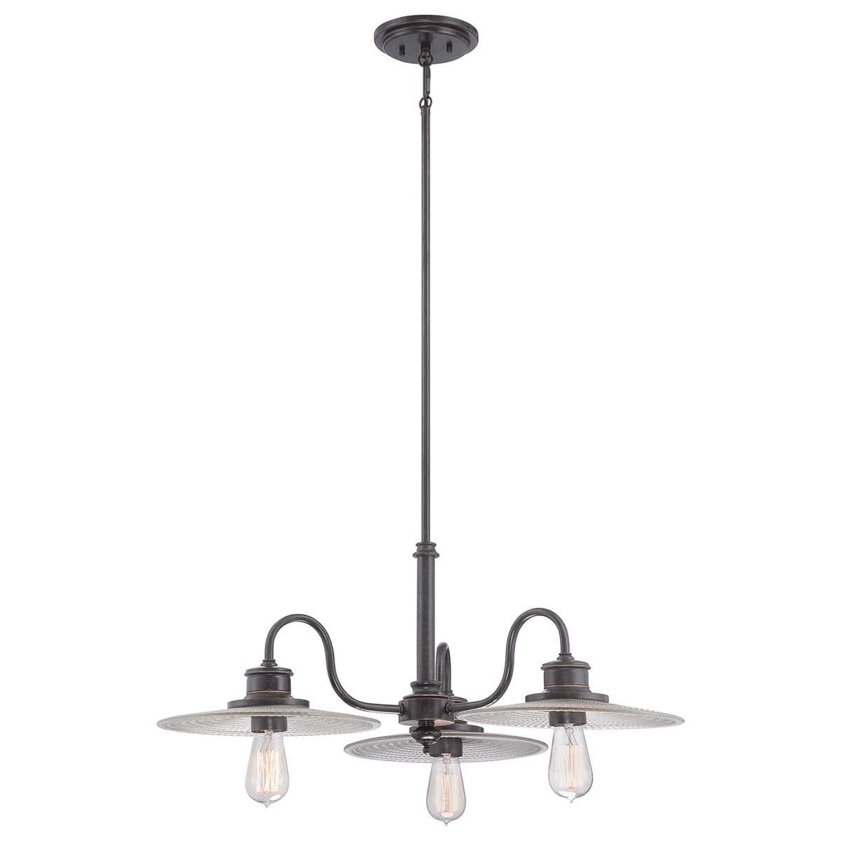 Admiral 3 Light Chandelier Imperial Bronze - QZ-ADMIRAL-3P-IB