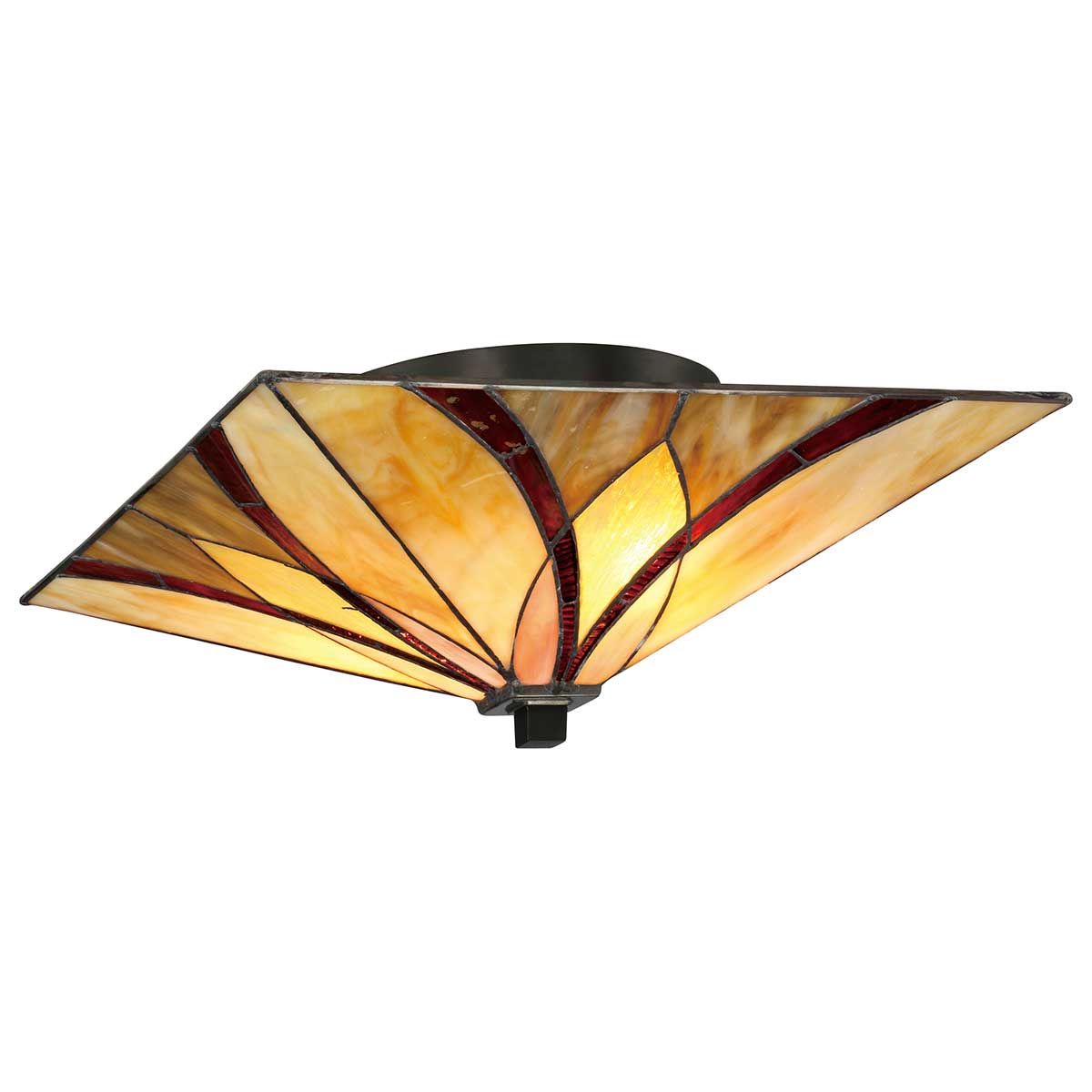 Asheville 2 Light Flush Mount Light Valiant Bronze - QZ-ASHEVILLE-F