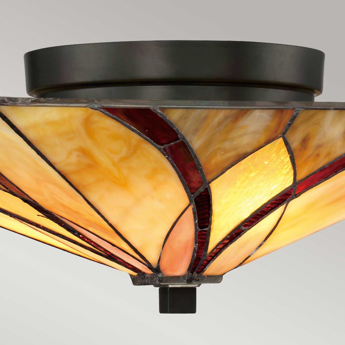 Asheville 2 Light Flush Mount Light Valiant Bronze - QZ-ASHEVILLE-F