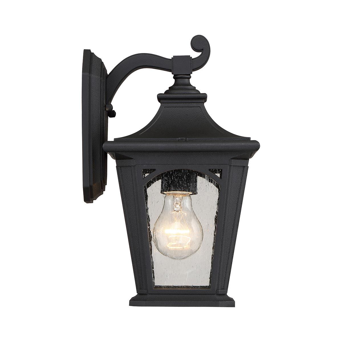 Bedford Small Wall Lantern Mystic Black - QZ-BEDFORD2-S