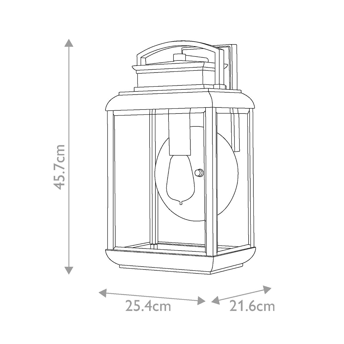 Byron Large Wall Lantern Imperial Bronze - QZ-BYRON-L