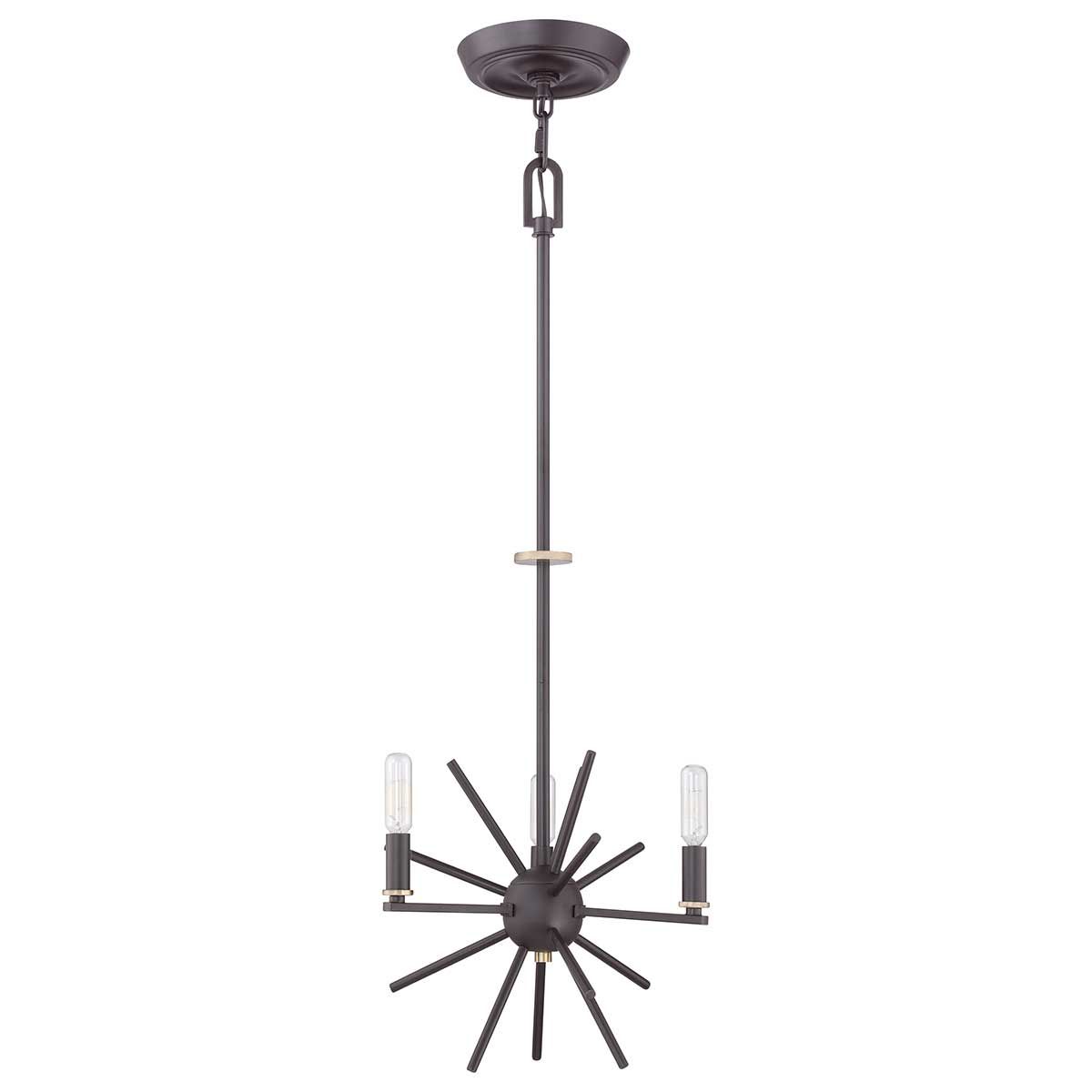 Carnegie 3 Light Chandelier Western Bronze - QZ-CARNEGIE3