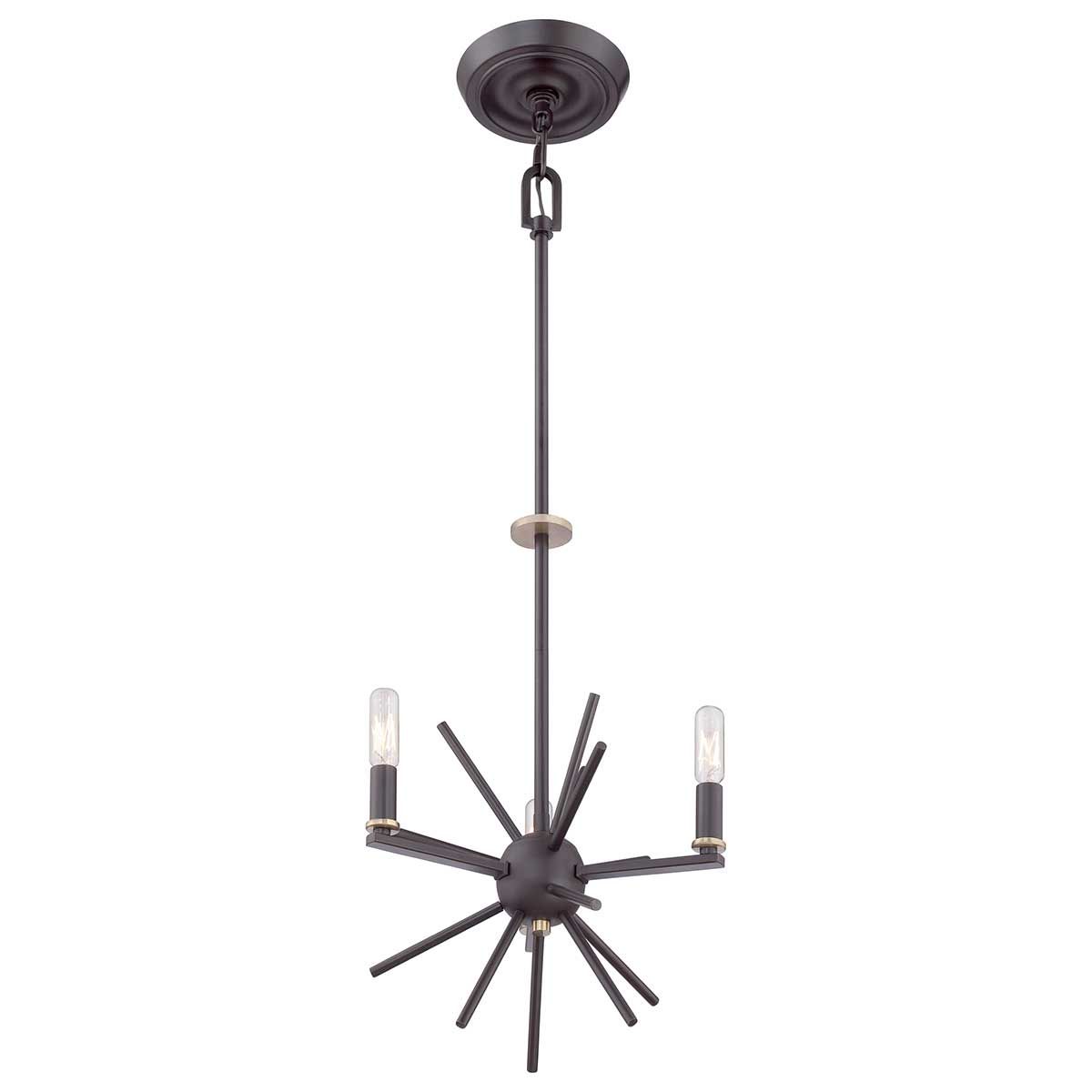 Carnegie 3 Light Chandelier Western Bronze - QZ-CARNEGIE3