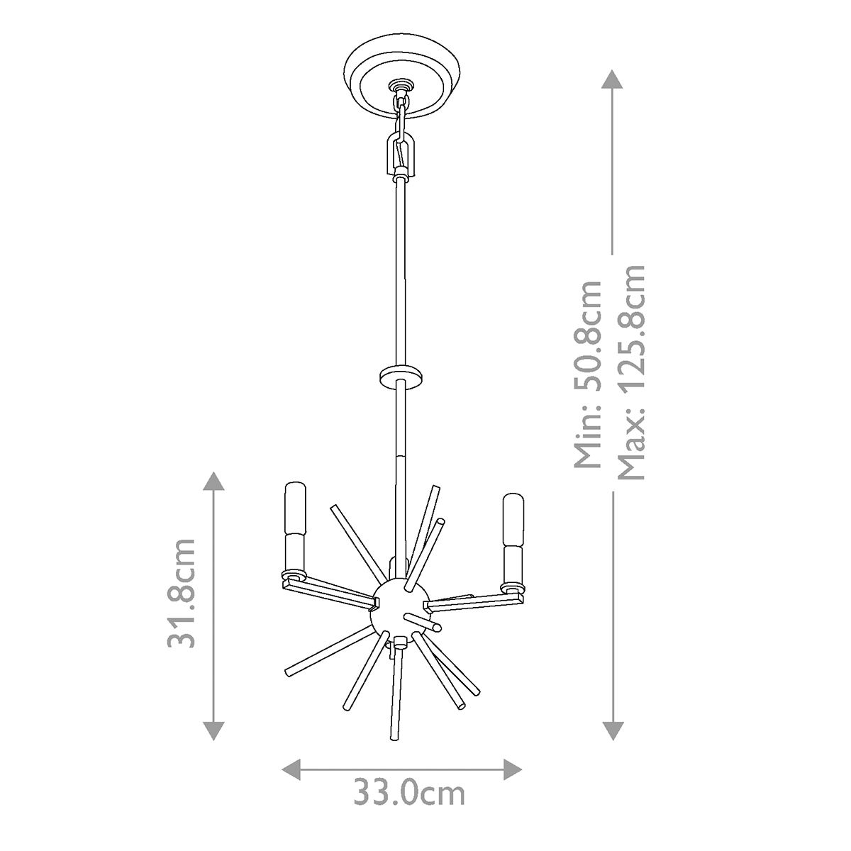 Carnegie 3 Light Chandelier Western Bronze - QZ-CARNEGIE3