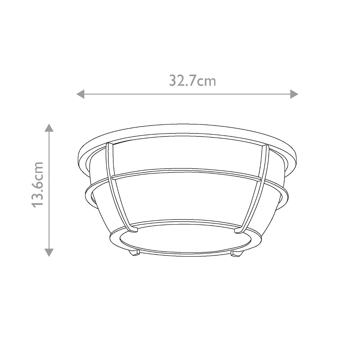 Chance 2 Light Flush Mount Light Polished Chrome - QZ-CHANCE-F-PC