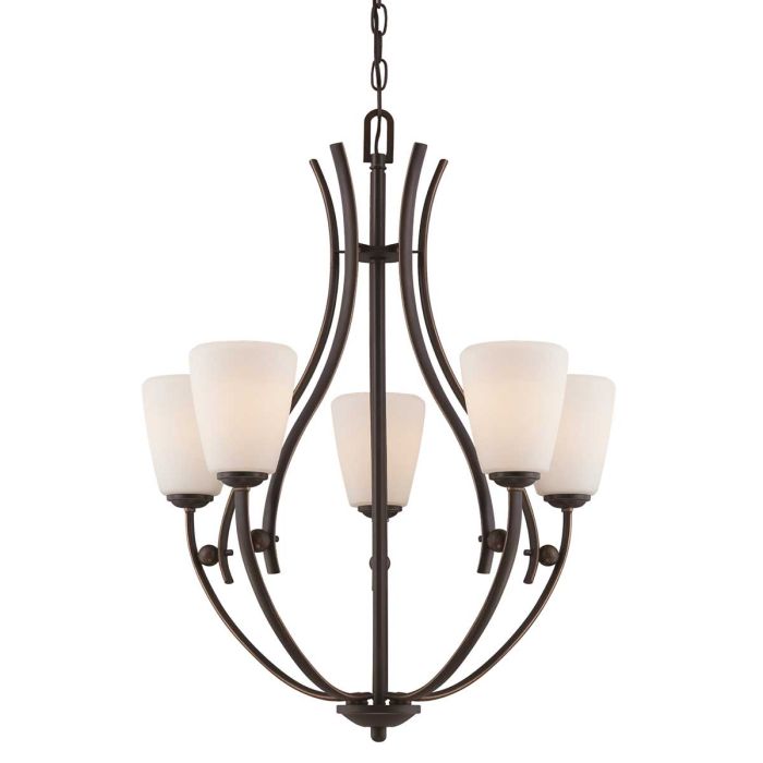 Chantilly 5 Light Chandelier Palladian Bronze - QZ-CHANTILLY5