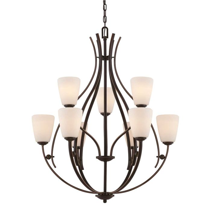 Chantilly 9 Light Chandelier Palladian Bronze - QZ-CHANTILLY9