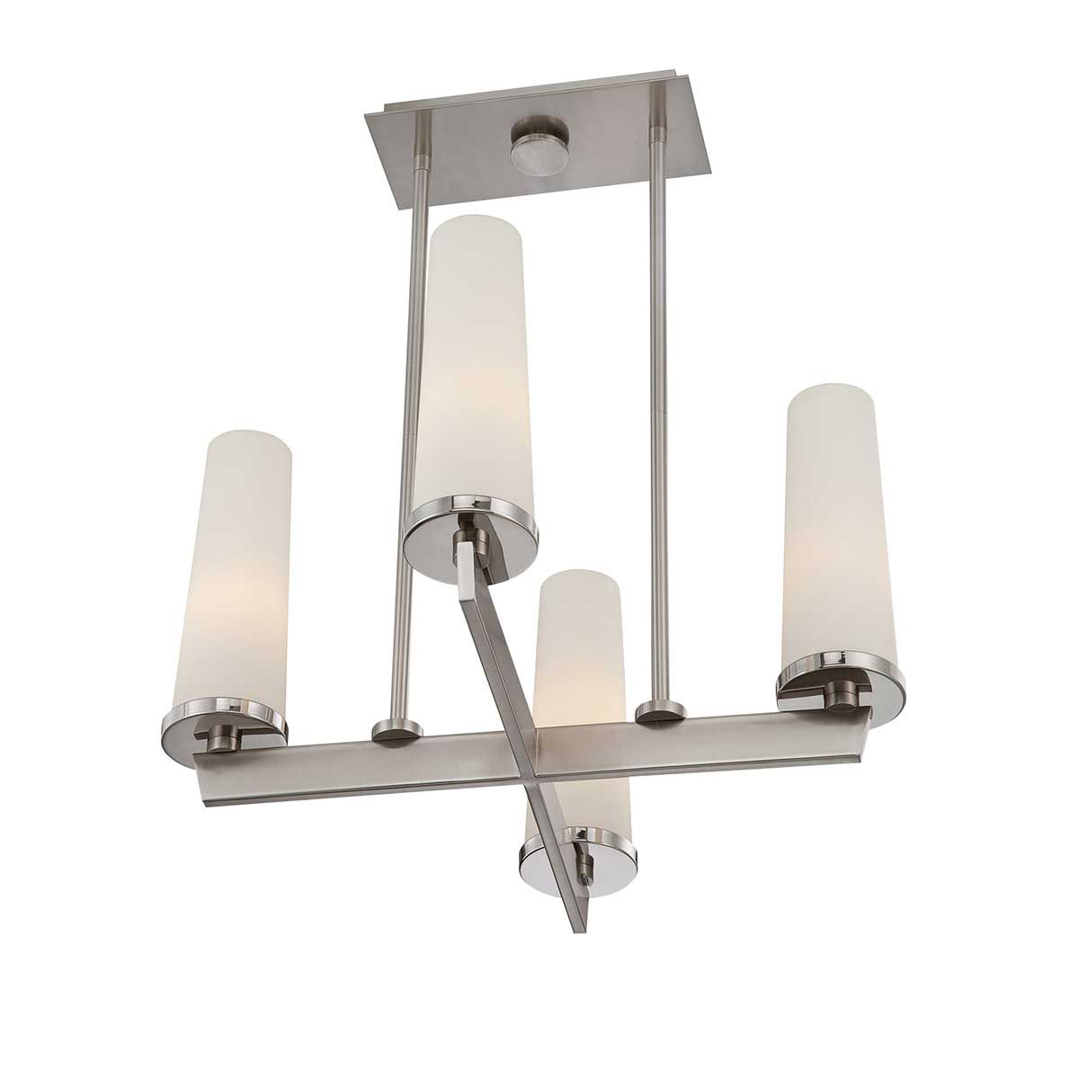 Chelsea Loft 4 Light Chandelier Brushed Nickel - QZ-CHELSEA-LOFT4