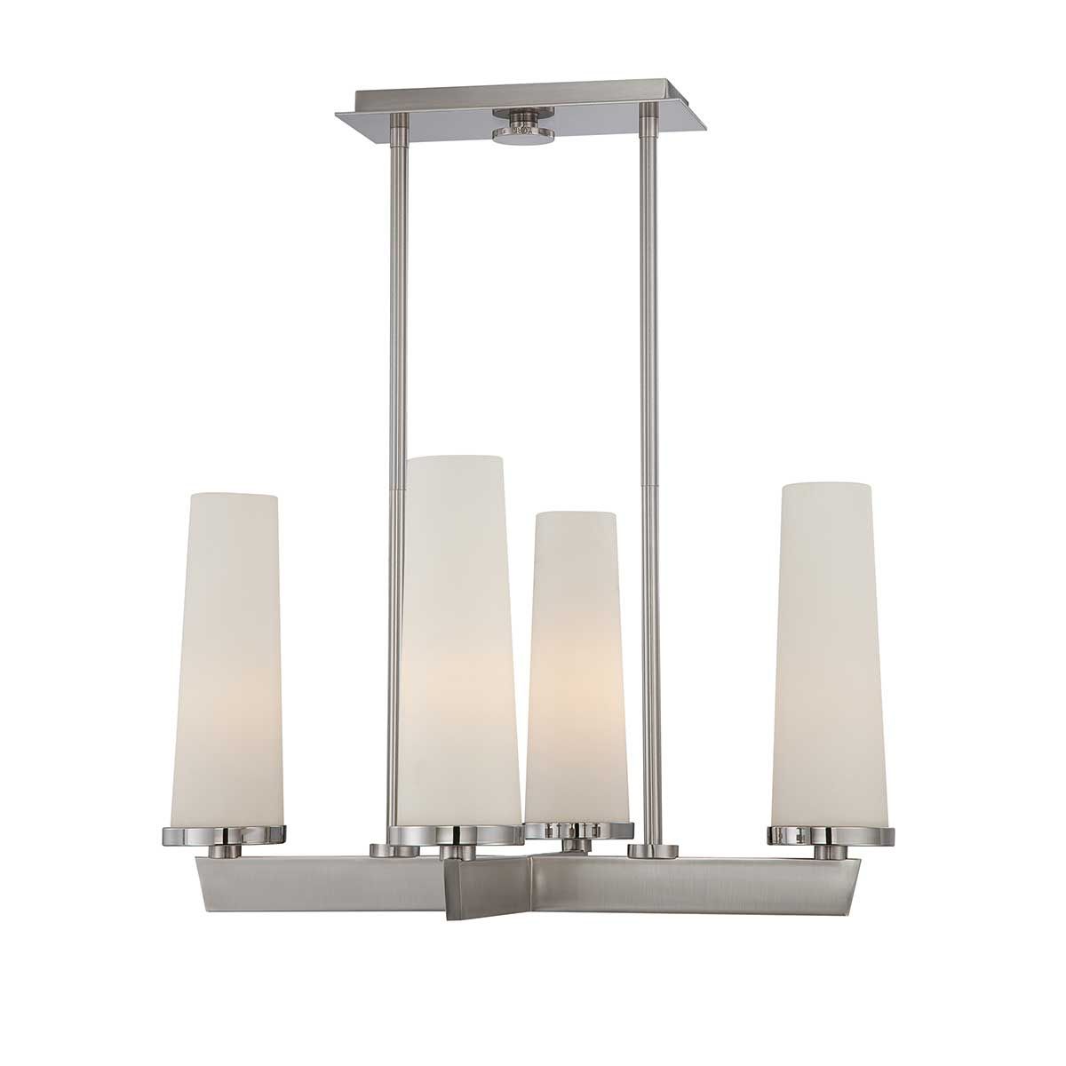 Chelsea Loft 4 Light Chandelier Brushed Nickel - QZ-CHELSEA-LOFT4