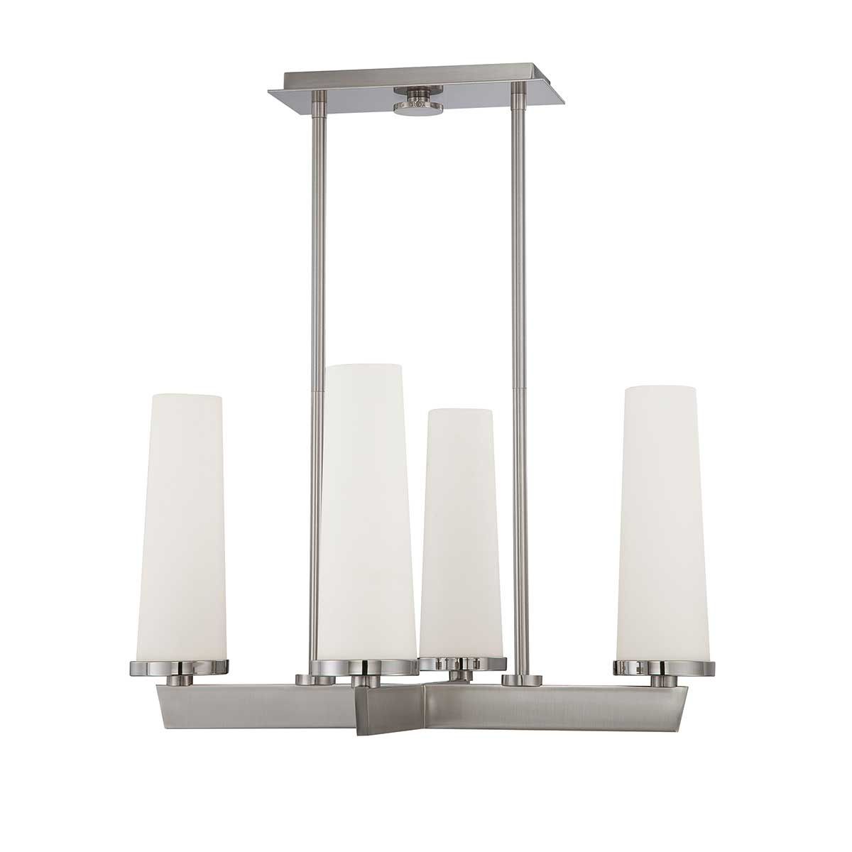 Chelsea Loft 4 Light Chandelier Brushed Nickel - QZ-CHELSEA-LOFT4