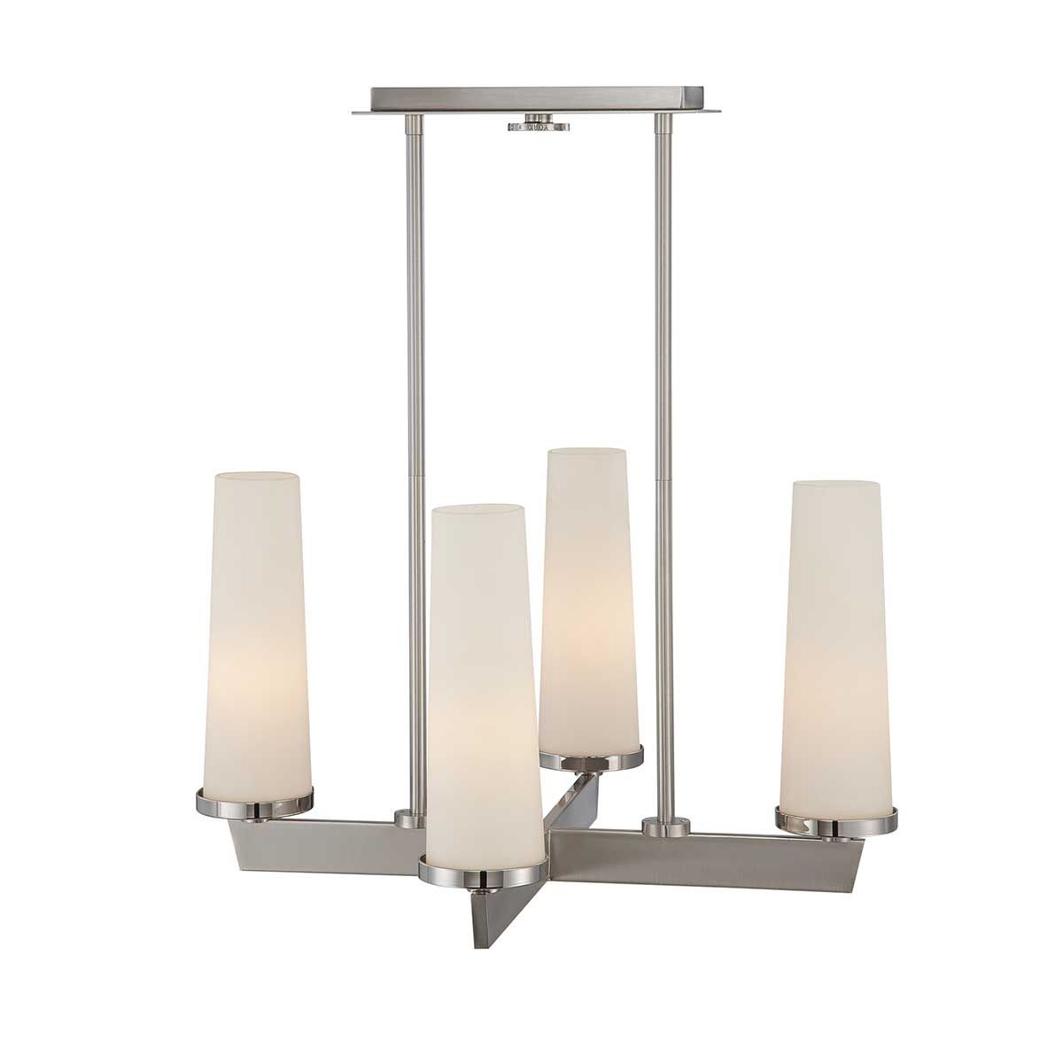 Chelsea Loft 4 Light Chandelier Brushed Nickel - QZ-CHELSEA-LOFT4