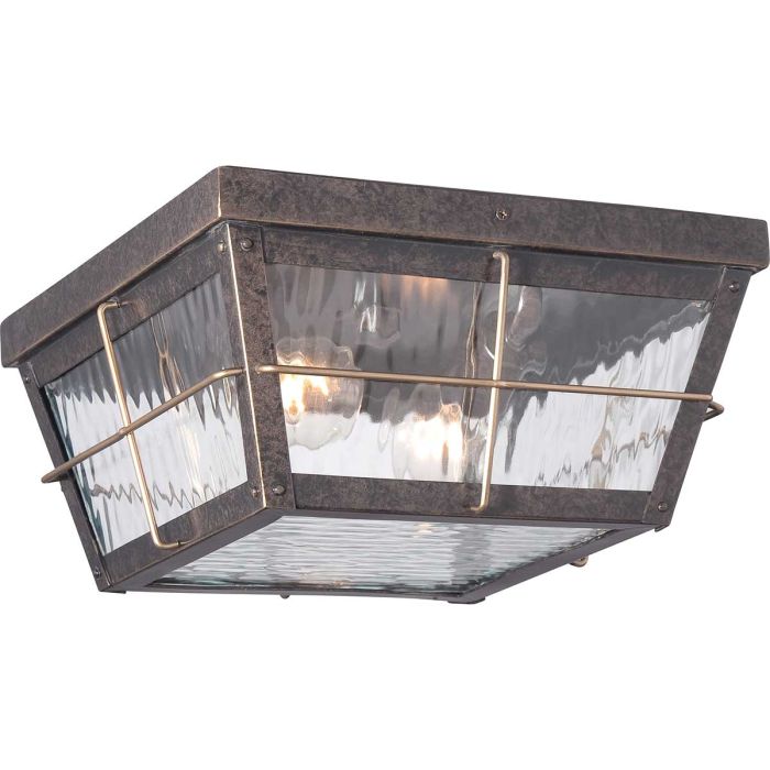 Cortland 2 Light Flush Mount Light Imperial Bronze - QZ-CORTLAND-F