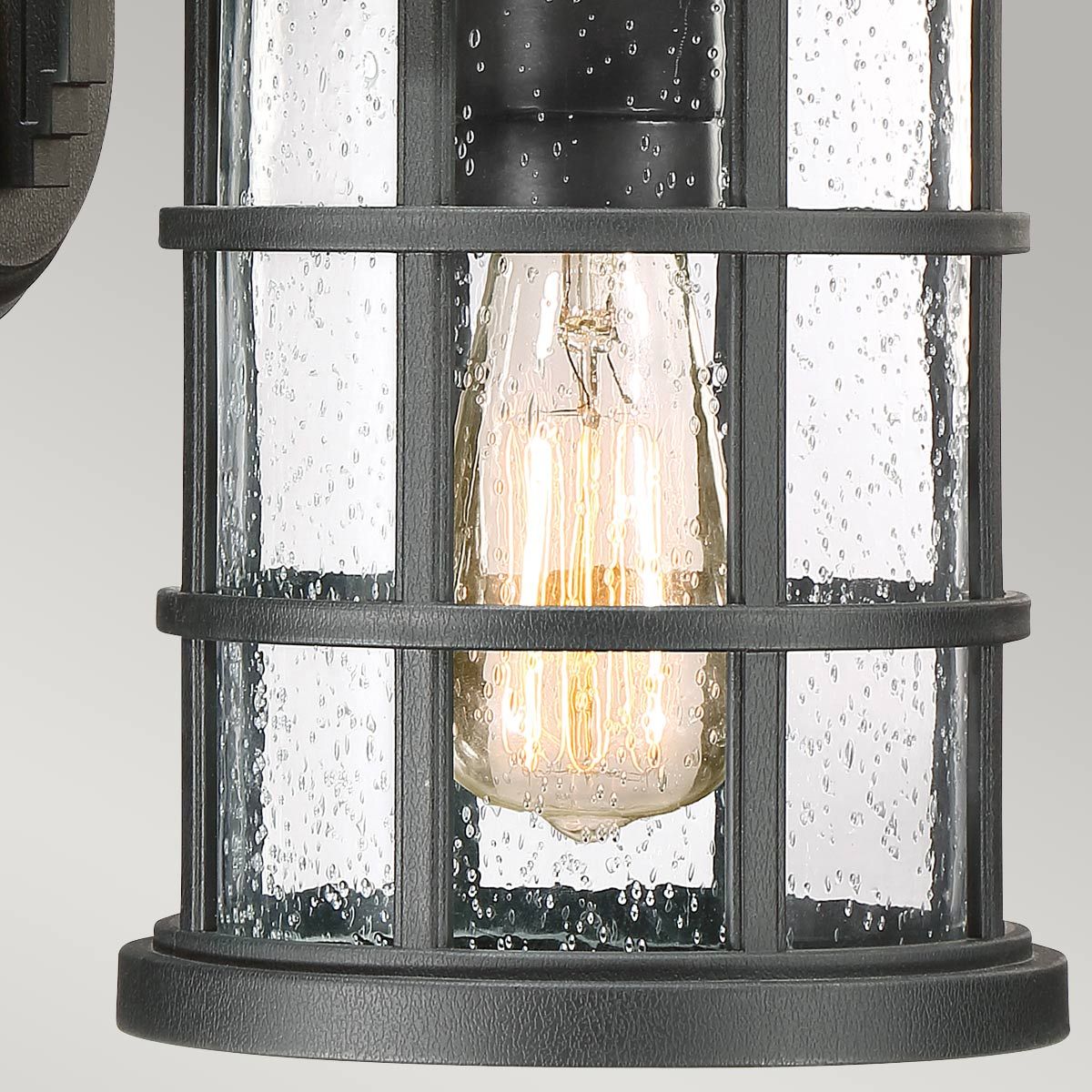 Crusade Medium Wall Lantern Earth Black - QZ-CRUSADE-M-BLK