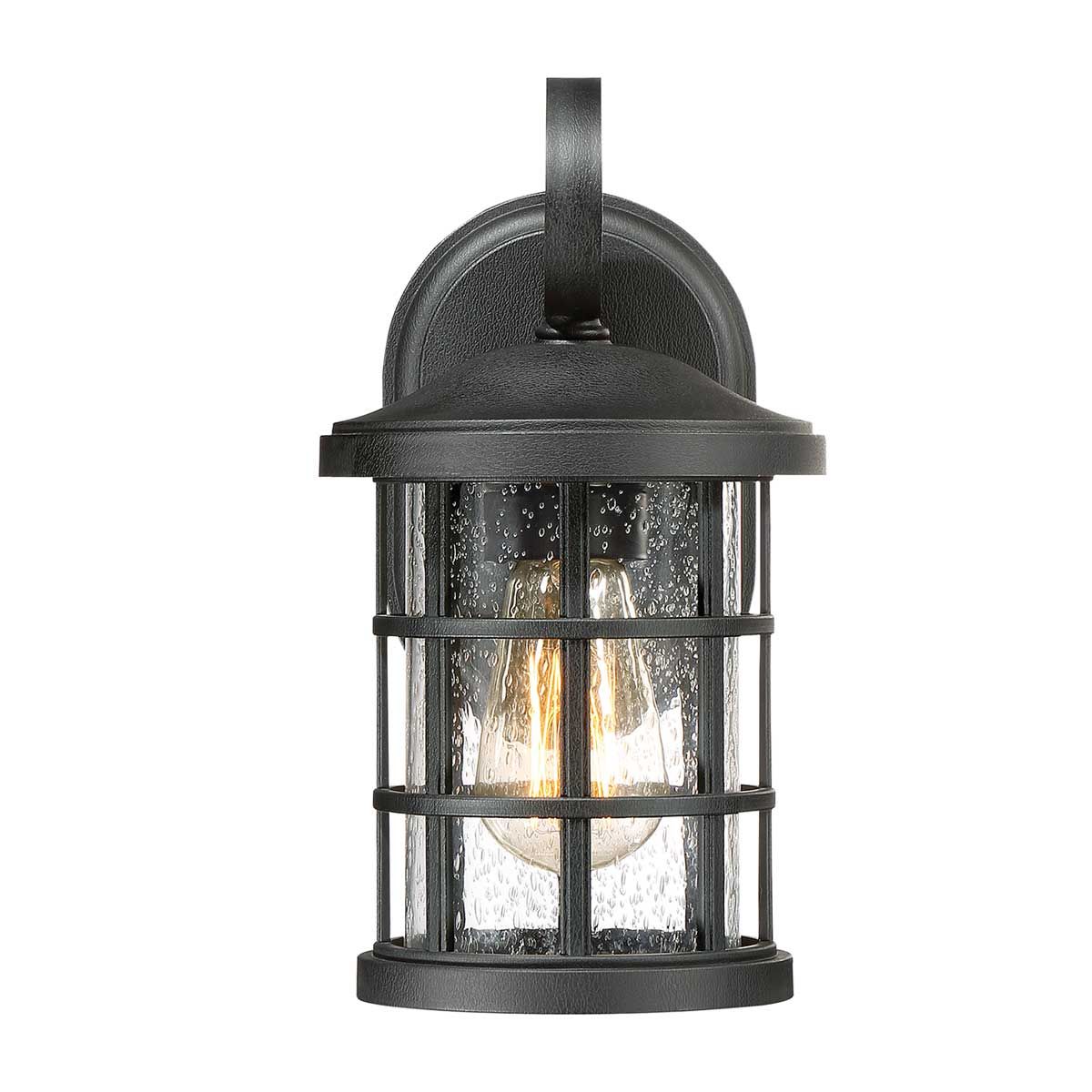 Crusade Small Wall Lantern Earth Black - QZ-CRUSADE-S-BLK