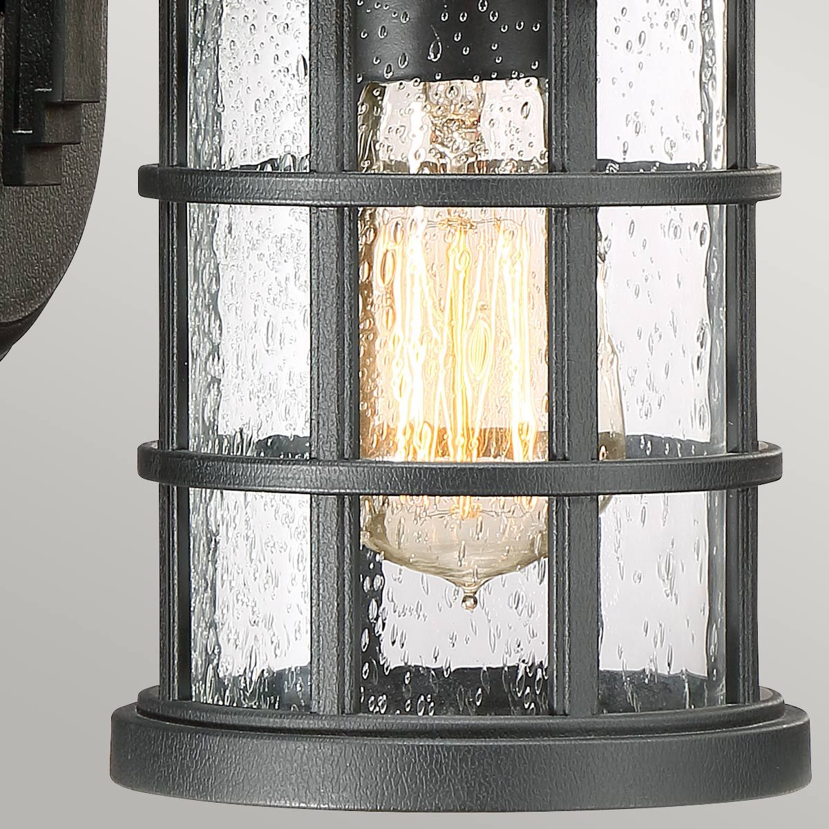 Crusade Small Wall Lantern Earth Black - QZ-CRUSADE-S-BLK