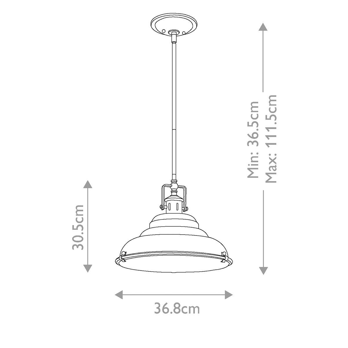 East Vale Large Pendant Palladian Bronze - QZ-EASTVALE-P-M