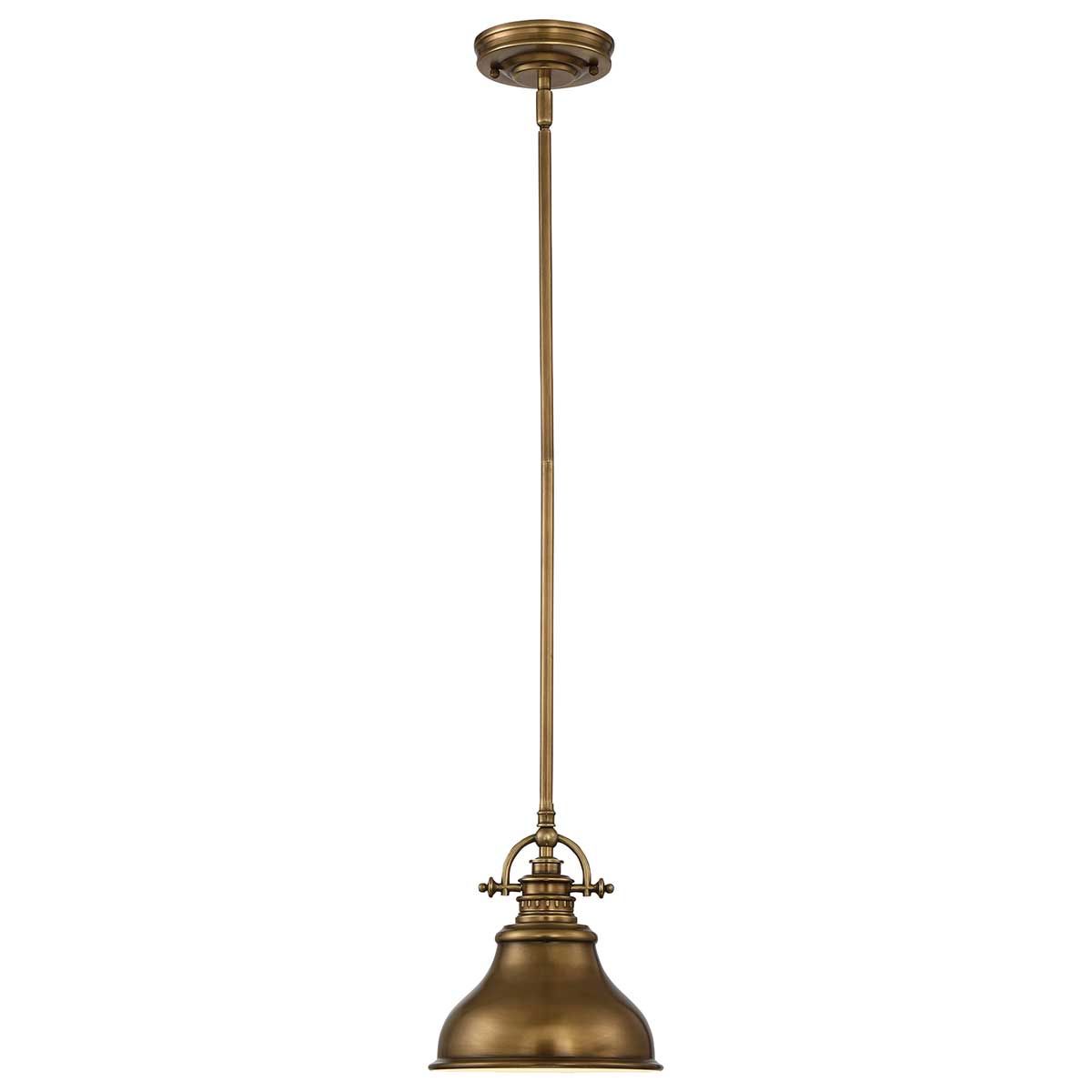 Emery Small Pendant Weathered Brass - QZ-EMERY-P-S-WS