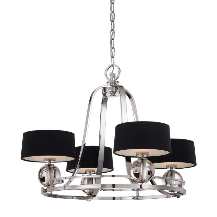 Gotham 4 Light Chandelier Imperial Silver - QZ-GOTHAM4