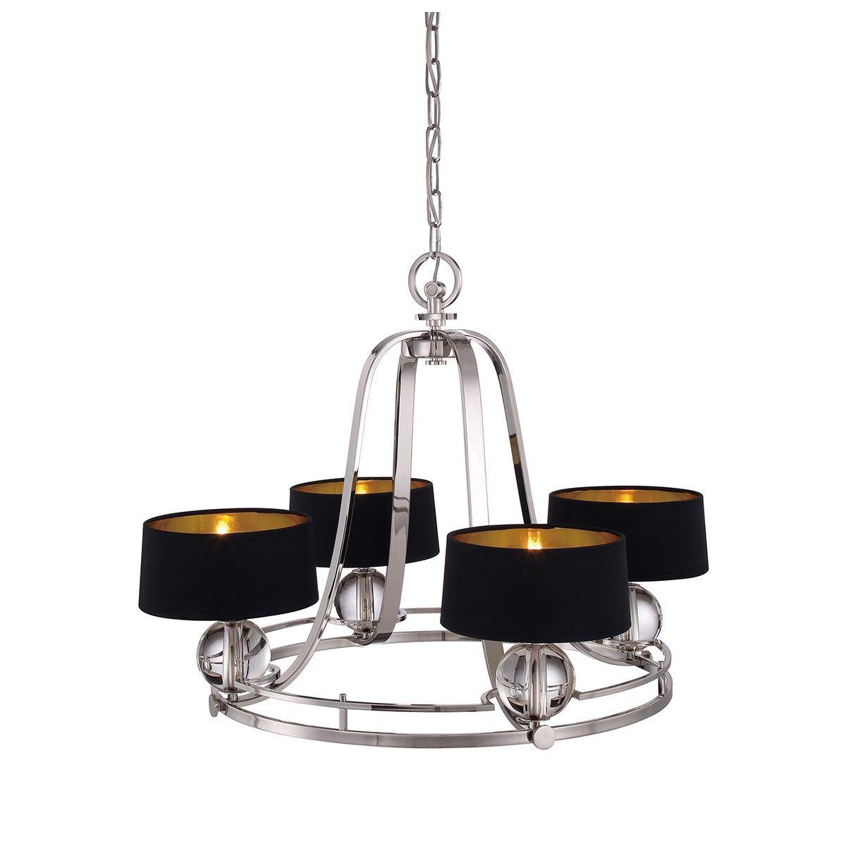 Gotham 4 Light Chandelier Imperial Silver - QZ-GOTHAM4