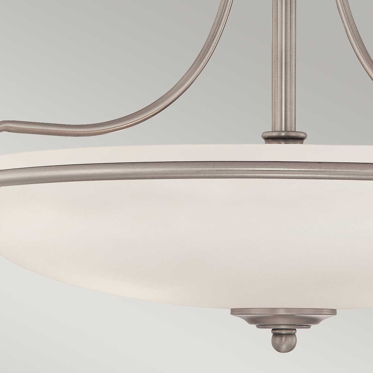 Griffin 4 Light Semi Flush Mount Light Antique Nickel - QZ-GRIFFIN-SFM-AN