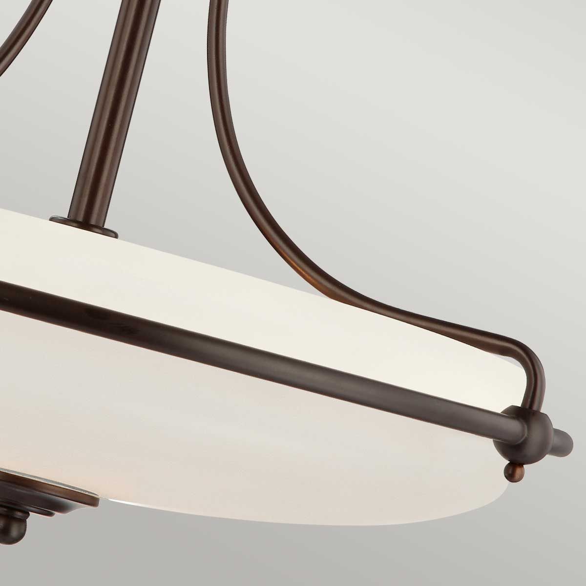 Griffin 4 Light Semi Flush Mount Light Palladian Bronze - QZ-GRIFFIN-SFM-PN