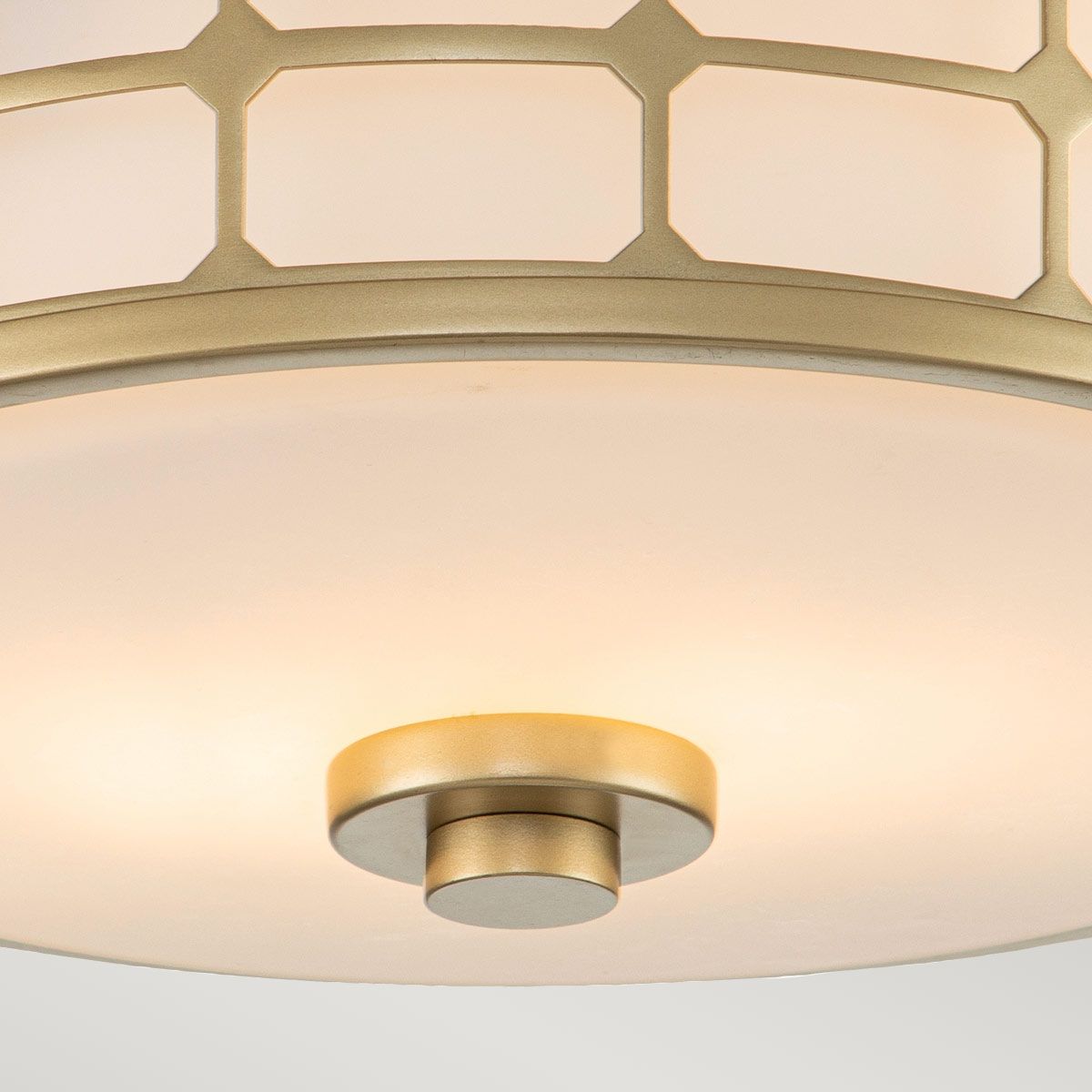 Guardian 2 Light Flush Mount Light Painted Natural Brass - QZ-GUARDIAN-F-BN