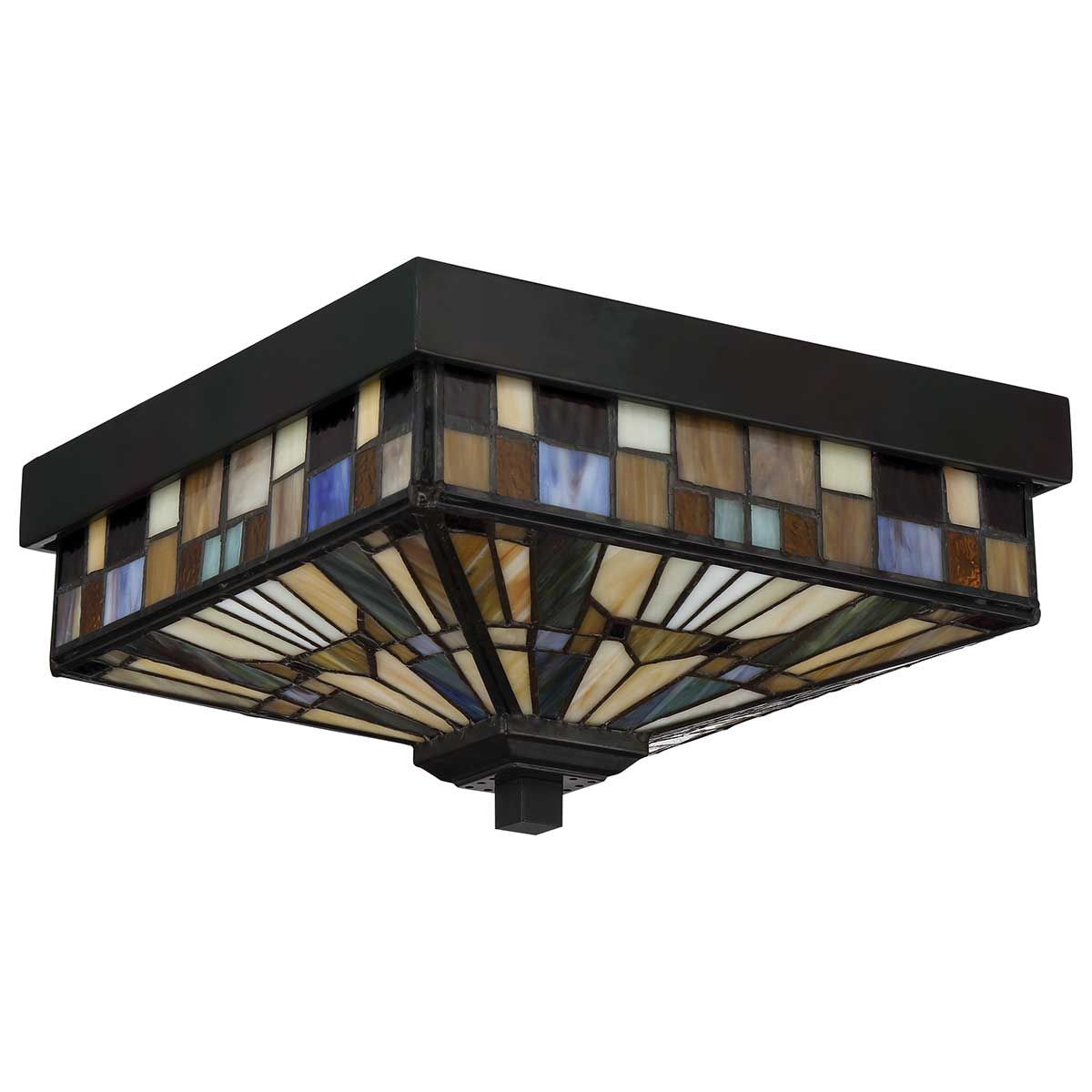 Inglenook 2 Light Flush Mount Light Valiant Bronze - QZ-INGLENOOK-F