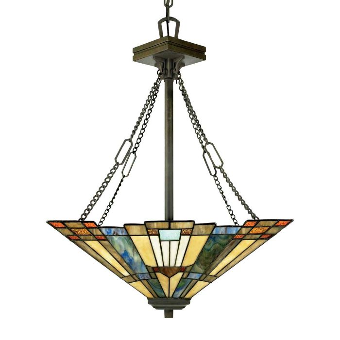 Inglenook 3 Light Pendant Valiant Bronze - QZ-INGLENOOK-P-B