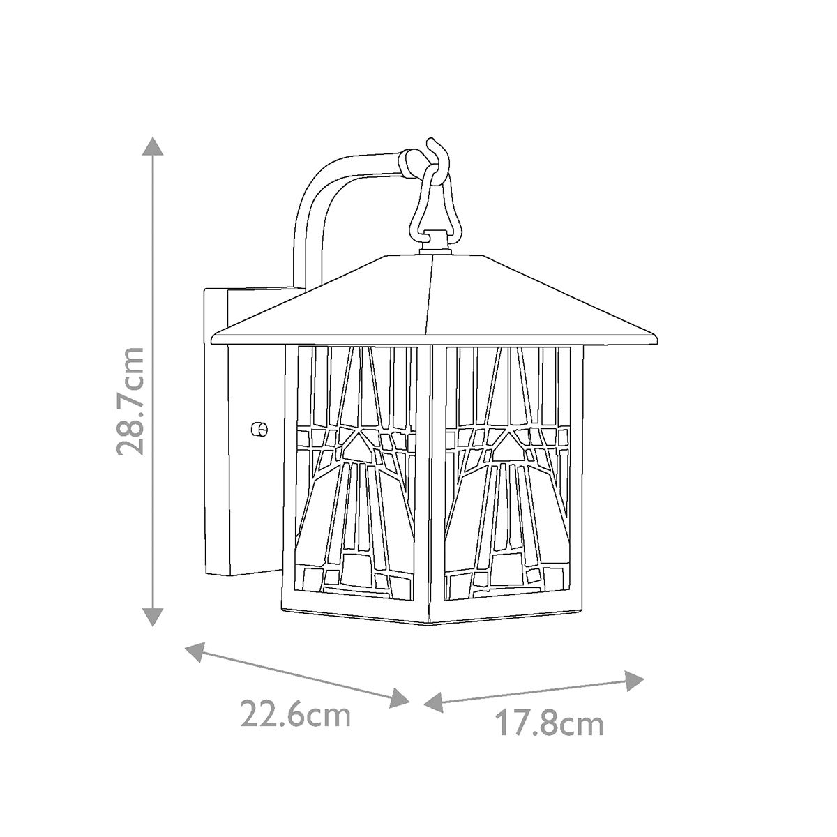 Inglenook Outdoor Small Wall Lantern Valiant Bronze - QZ-INGLENOOK2-S