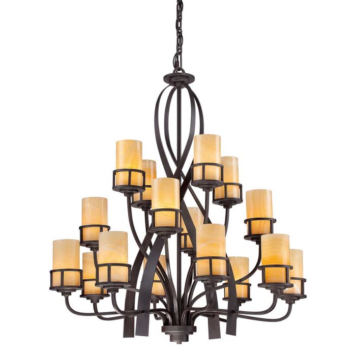 Kyle 16 Light Chandelier Imperial Bronze - QZ-KYLE16