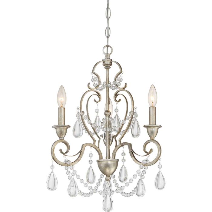 Lakeside 3 Light Mini Chandelier Vintage Gold - QZ-LAKESIDE3