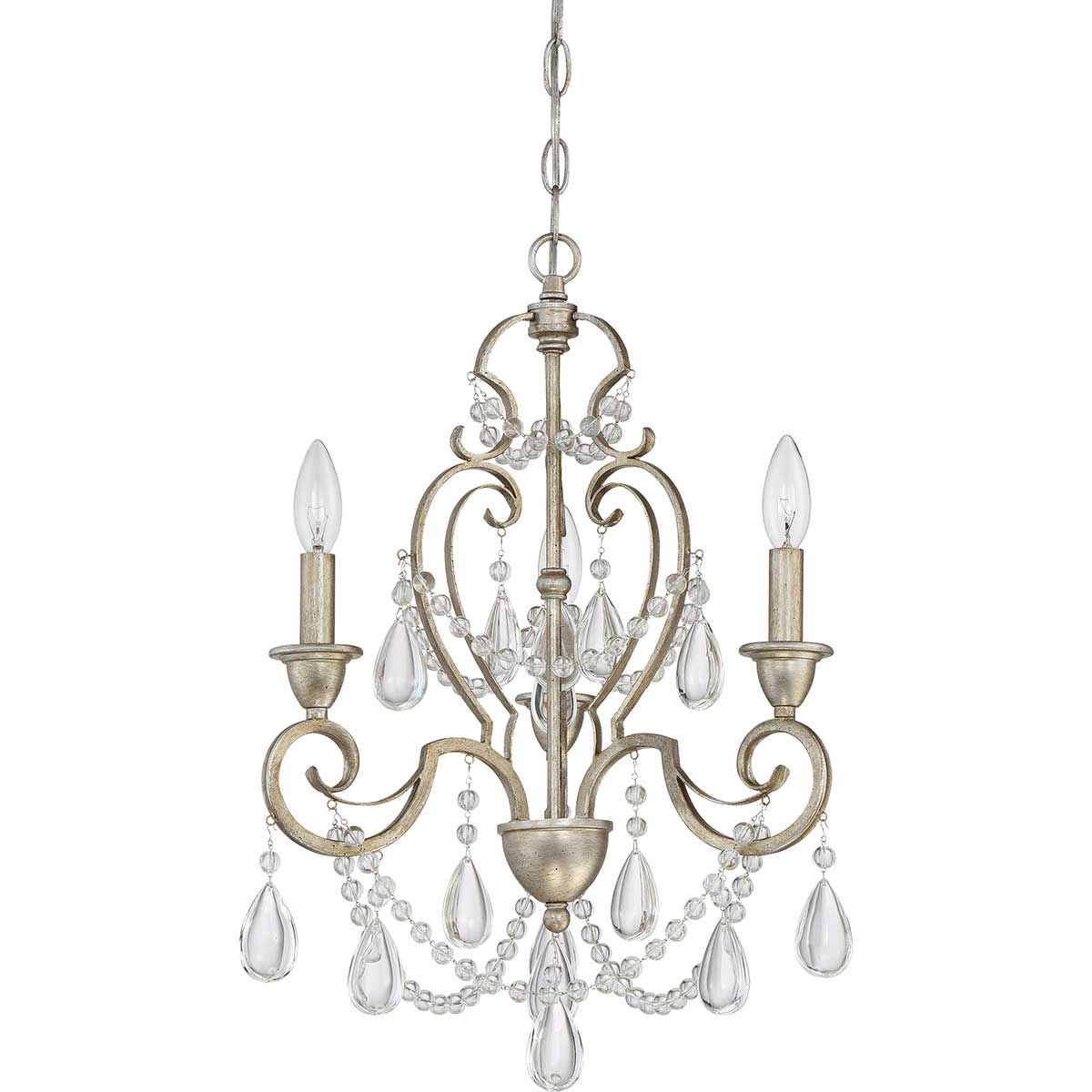 Lakeside 3 Light Mini Chandelier Vintage Gold - QZ-LAKESIDE3