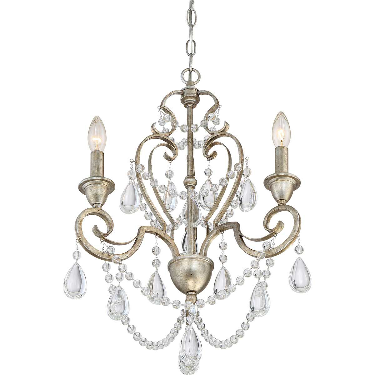 Lakeside 3 Light Mini Chandelier Vintage Gold - QZ-LAKESIDE3