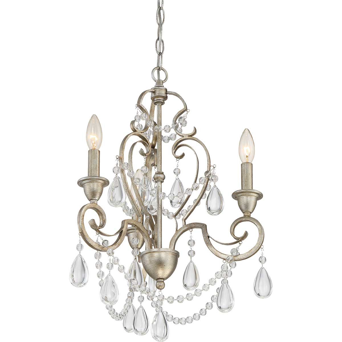 Lakeside 3 Light Mini Chandelier Vintage Gold - QZ-LAKESIDE3