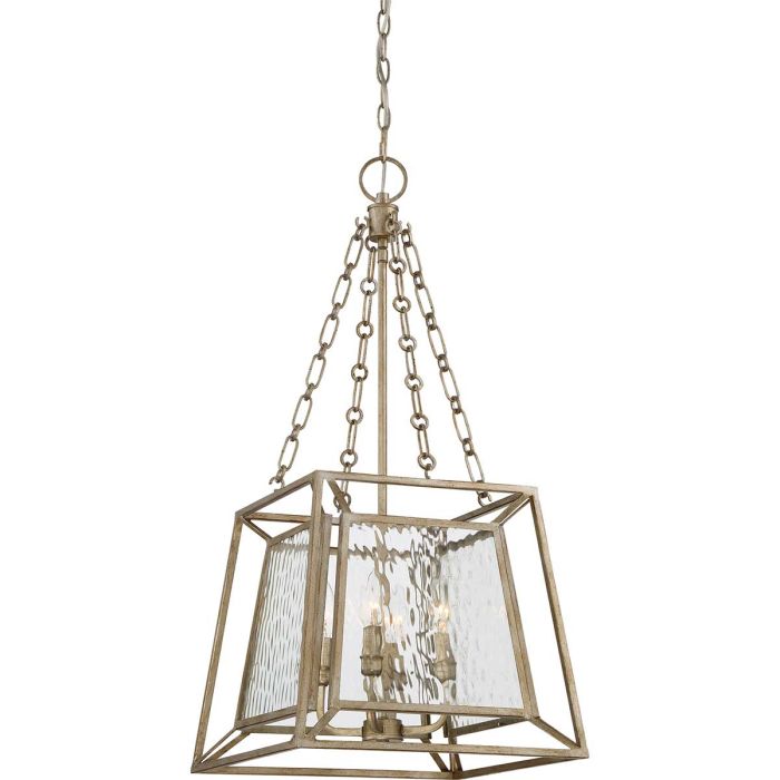 Lakeside 4 Light Tapered Pendant Vintage Gold - QZ-LAKESIDE4-P-A