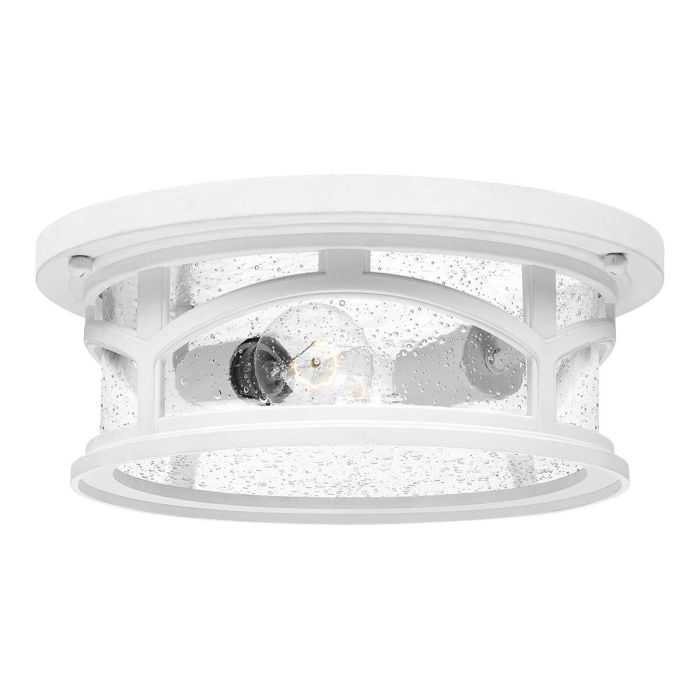 Marblehead 2 Light Flush Mount Light White - QZ-MARBLEHEAD-F-WHT