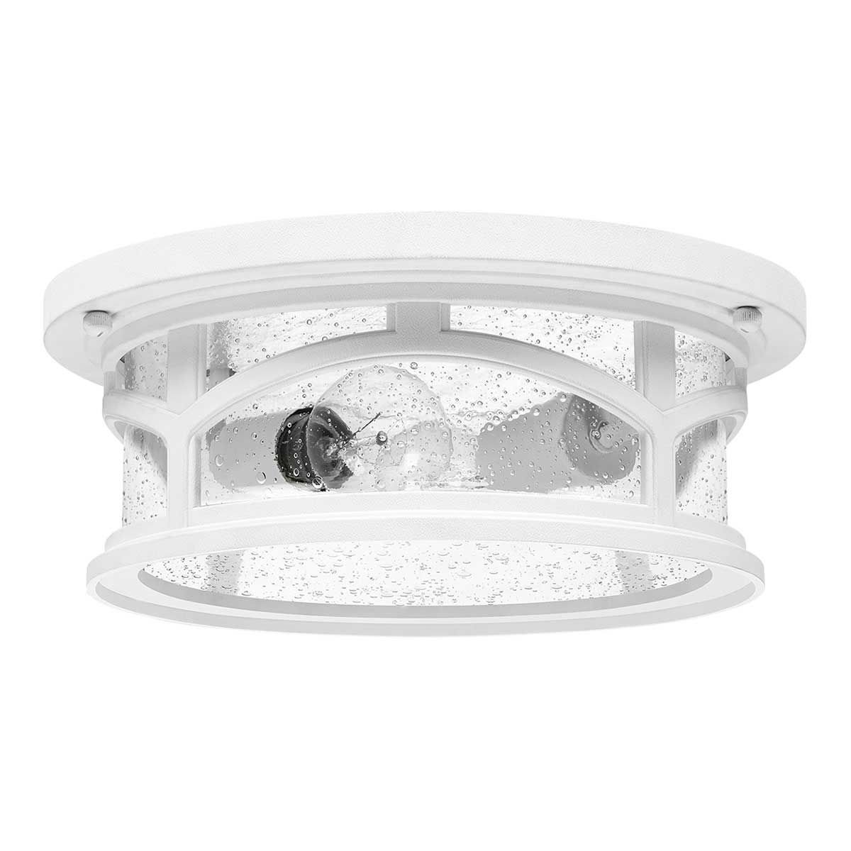 Marblehead 2 Light Flush Mount Light White - QZ-MARBLEHEAD-F-WHT