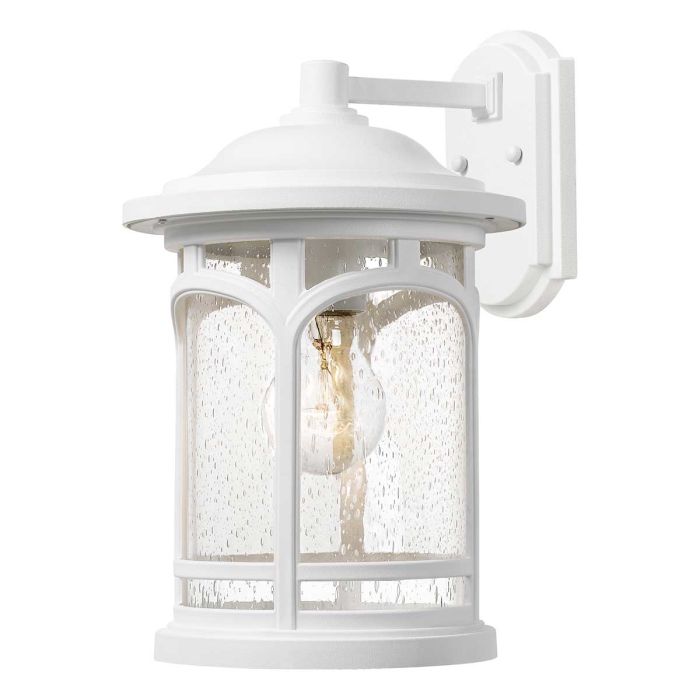 Marblehead 1 Light Medium Wall Lantern White - QZ-MARBLEHEAD-M-WHT