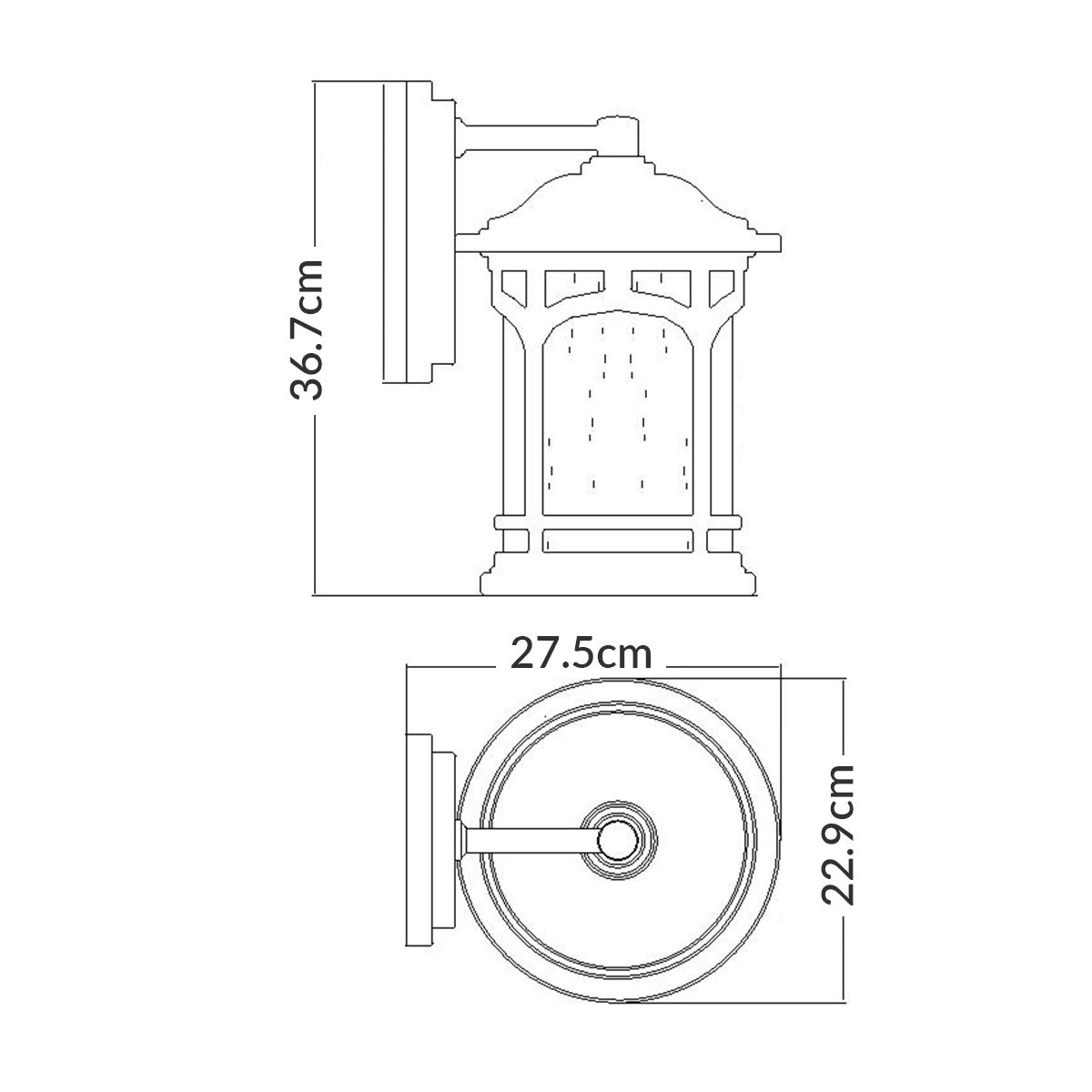 Marblehead 1 Light Medium Wall Lantern Palladian Bronze - QZ-MARBLEHEAD2-M