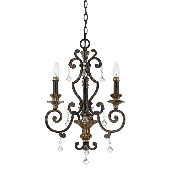 Marquette 3 Light Chandelier Heirloom - QZ-MARQUETTE3