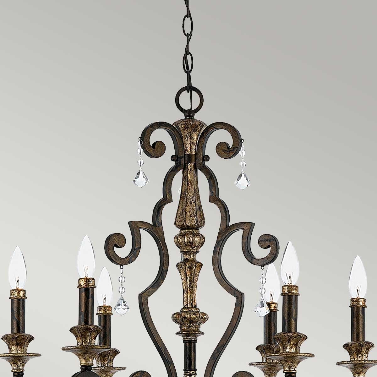 Marquette 6 Light Chandelier Heirloom - QZ-MARQUETTE6-A