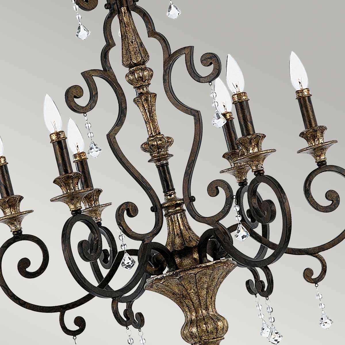 Marquette 6 Light Chandelier Heirloom - QZ-MARQUETTE6-A